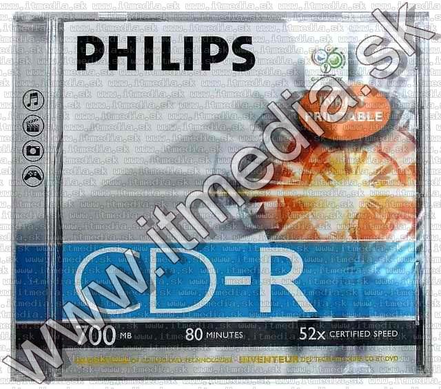 Image of Philips CD-R 52x NormalJC **Printable** (IT5210)